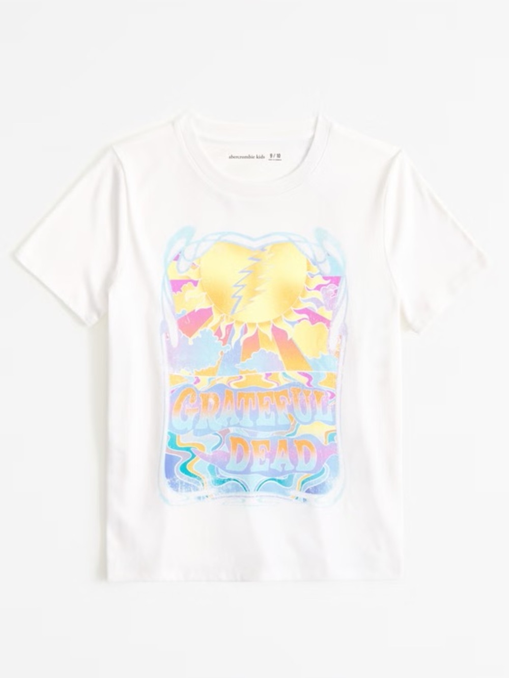 Girls Abercrombie Kids Grateful Dead Graphic Tee in white size 7/8